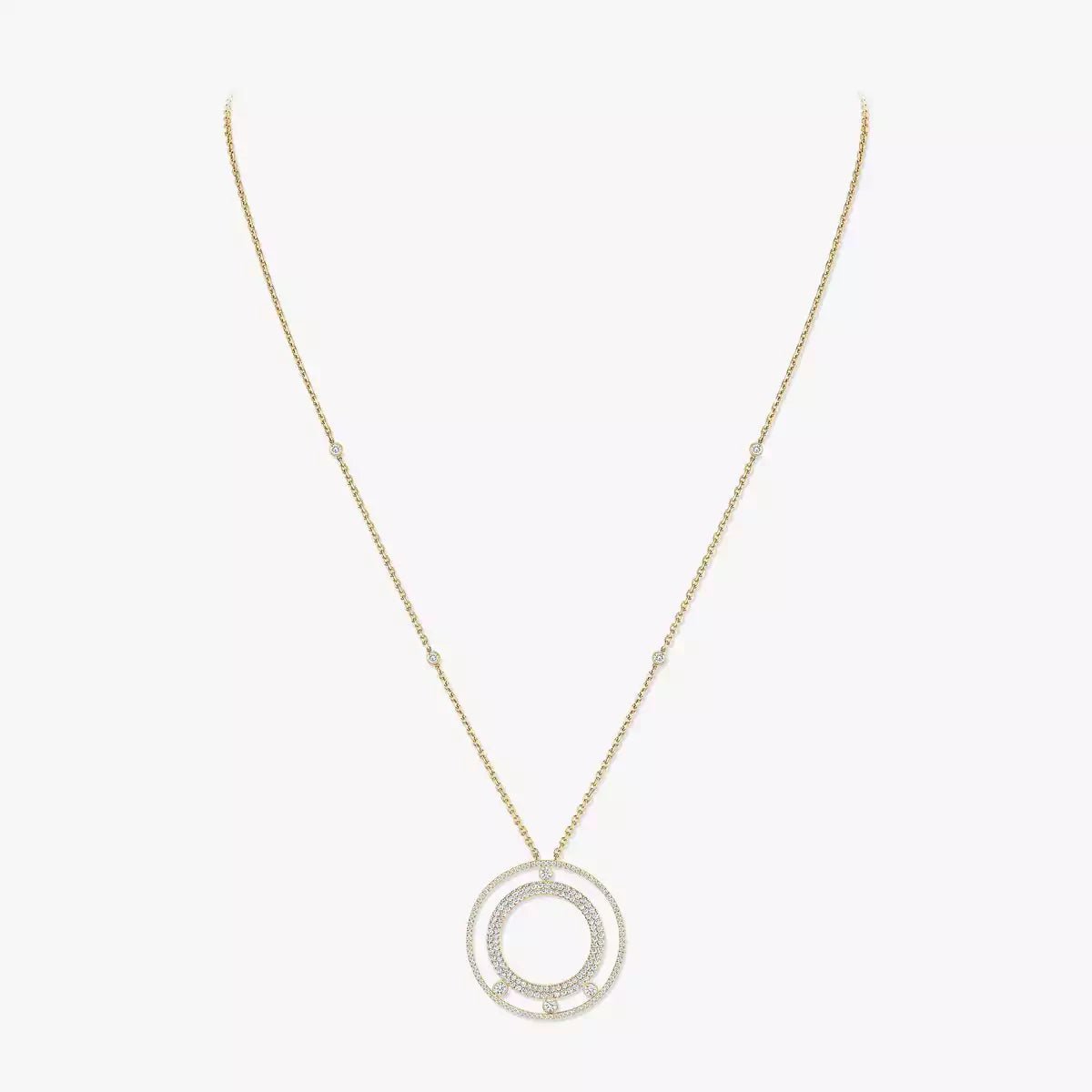 [Loco ]Move Romane Long Pave_-Set Diamond Necklace