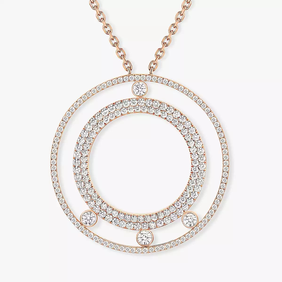 [Loco ]Move Romane Long Pave_-Set Diamond Necklace
