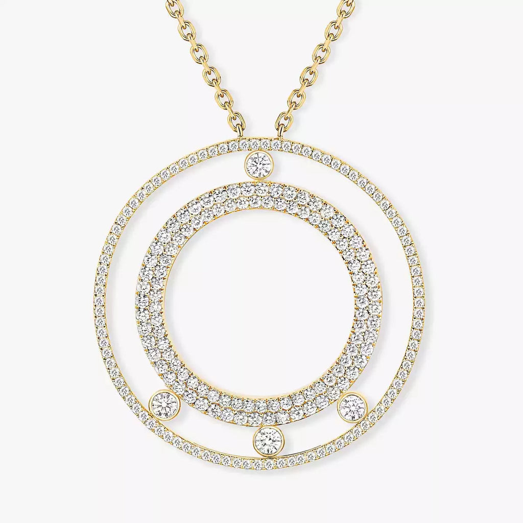 [Loco ]Move Romane Long Pave_-Set Diamond Necklace