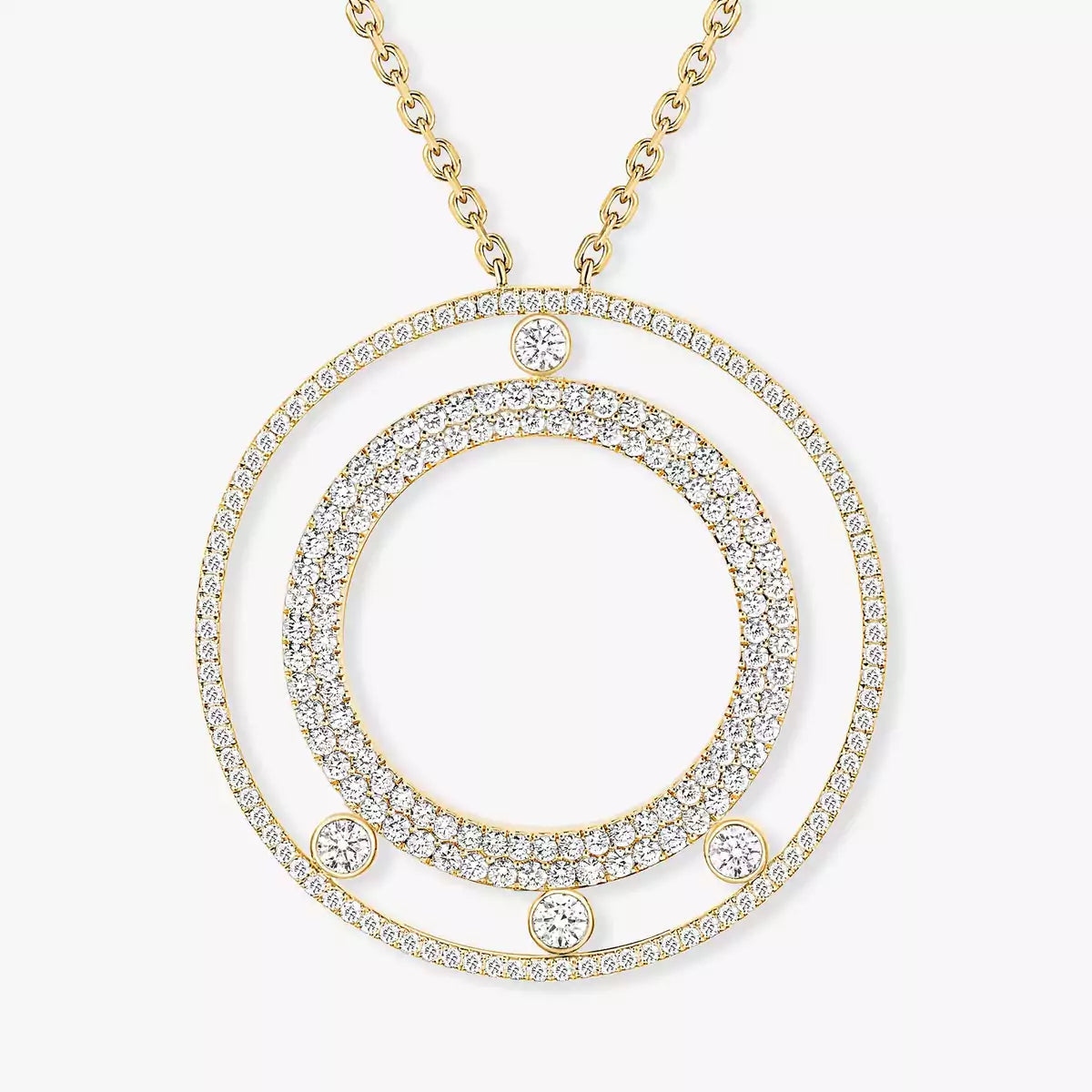 [Loco ]Move Romane Long Pave_-Set Diamond Necklace