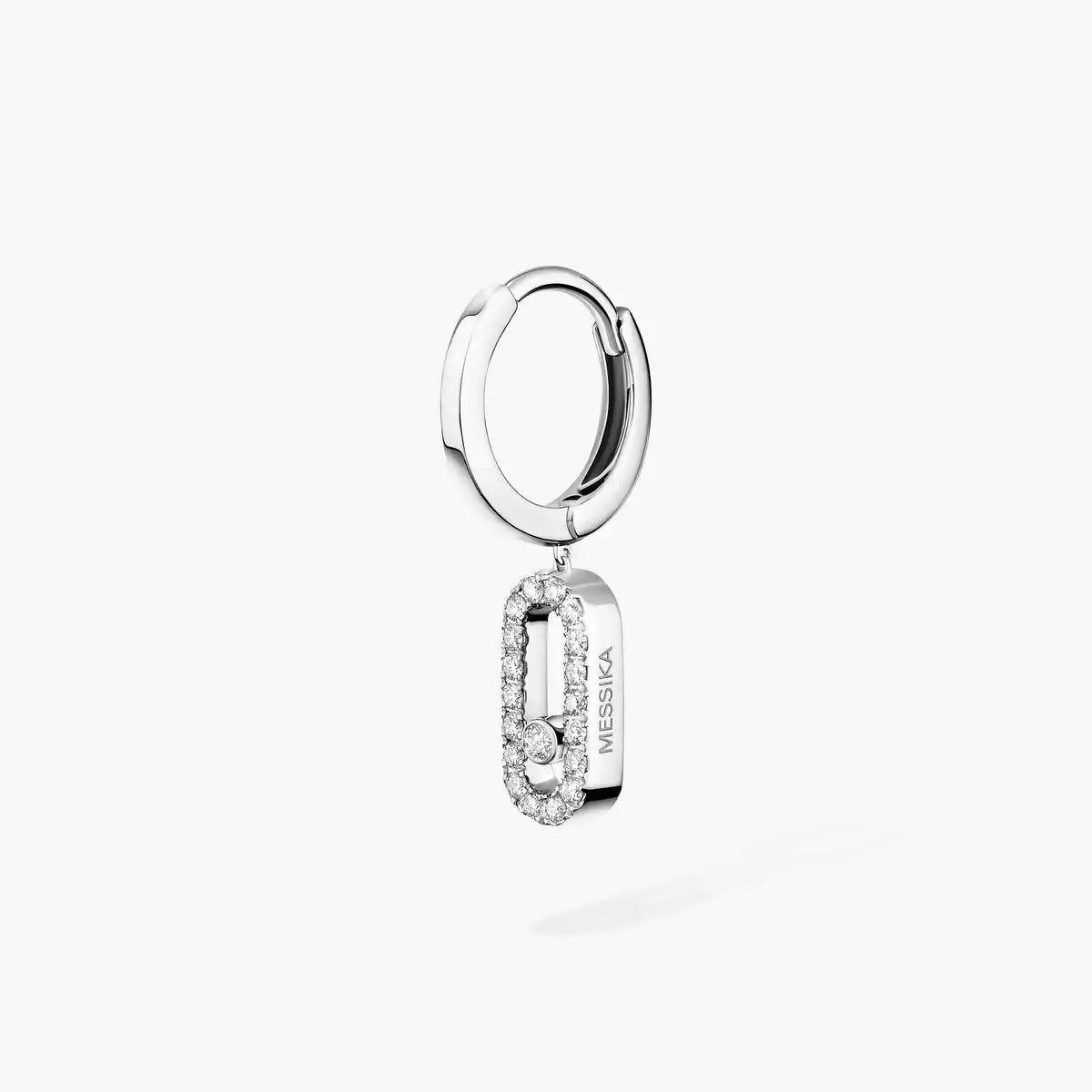 [Loco ]Move Uno Single Diamond Hoop Earring