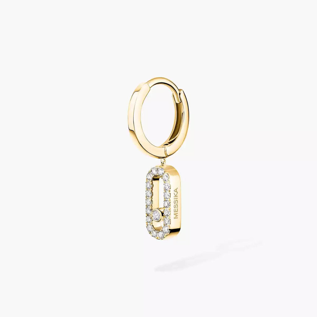 [Loco ]Move Uno Single Diamond Hoop Earring