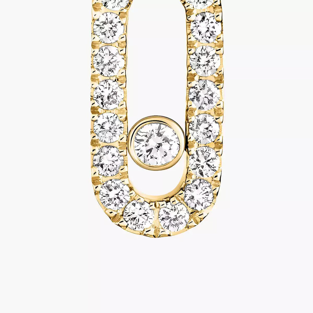 [Loco ]Move Uno Single Diamond Hoop Earring