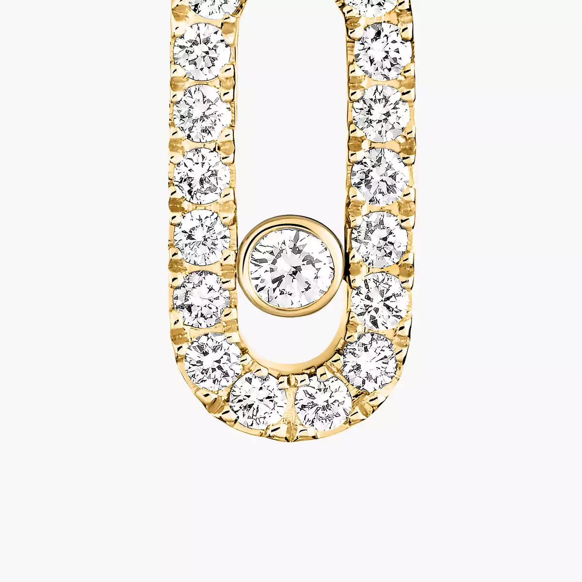[Loco ]Move Uno Single Diamond Hoop Earring
