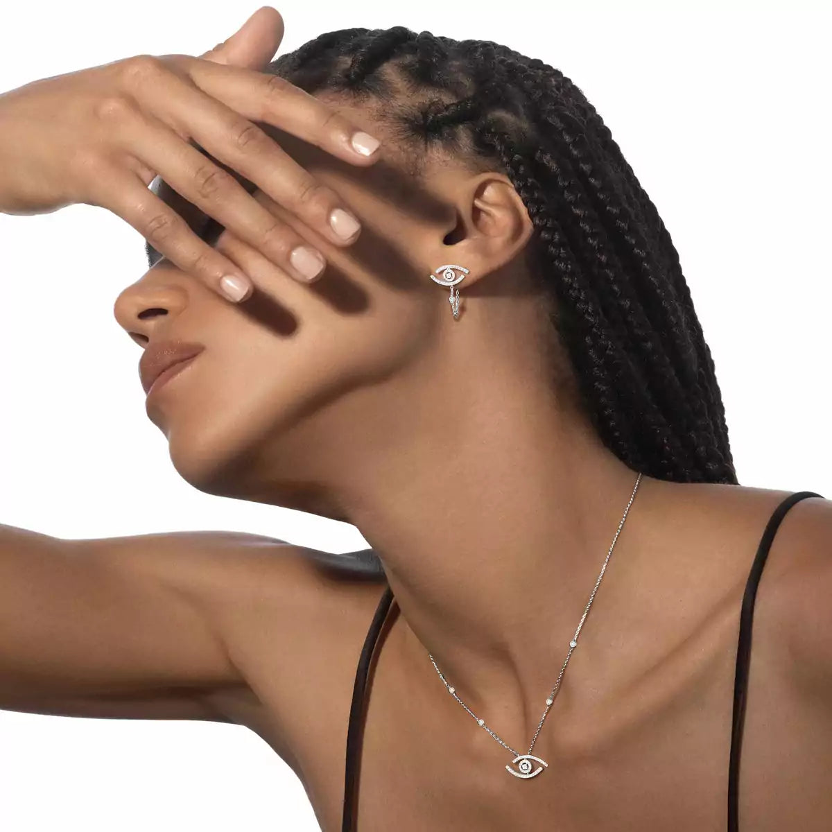 [Loco jewelrys]Lucky Eye Diamond Earrings