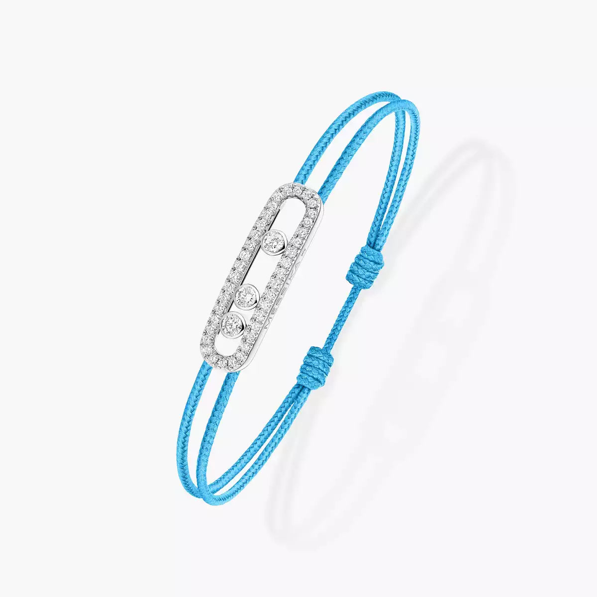 [Loco ]Messika Care(s) pink cord pavé bracelet