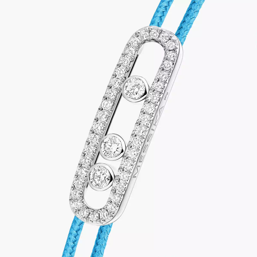 [Loco ]Messika Care(s) pink cord pavé bracelet