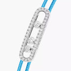 [Loco ]Messika Care(s) pink cord pavé bracelet