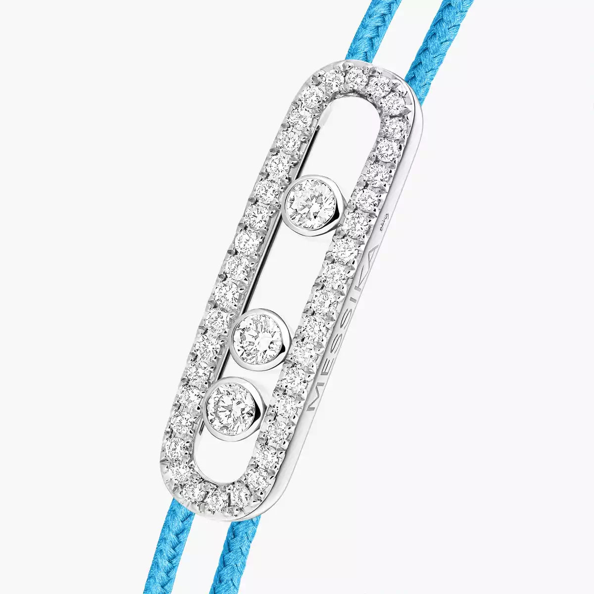 [Loco ]Messika Care(s) pink cord pavé bracelet