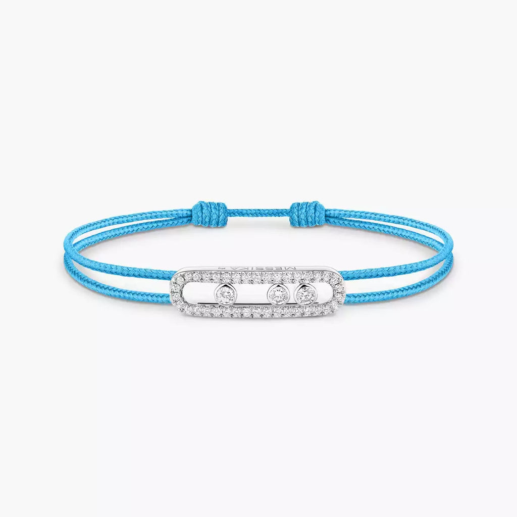 [Loco ]Messika Care(s) pink cord pavé bracelet