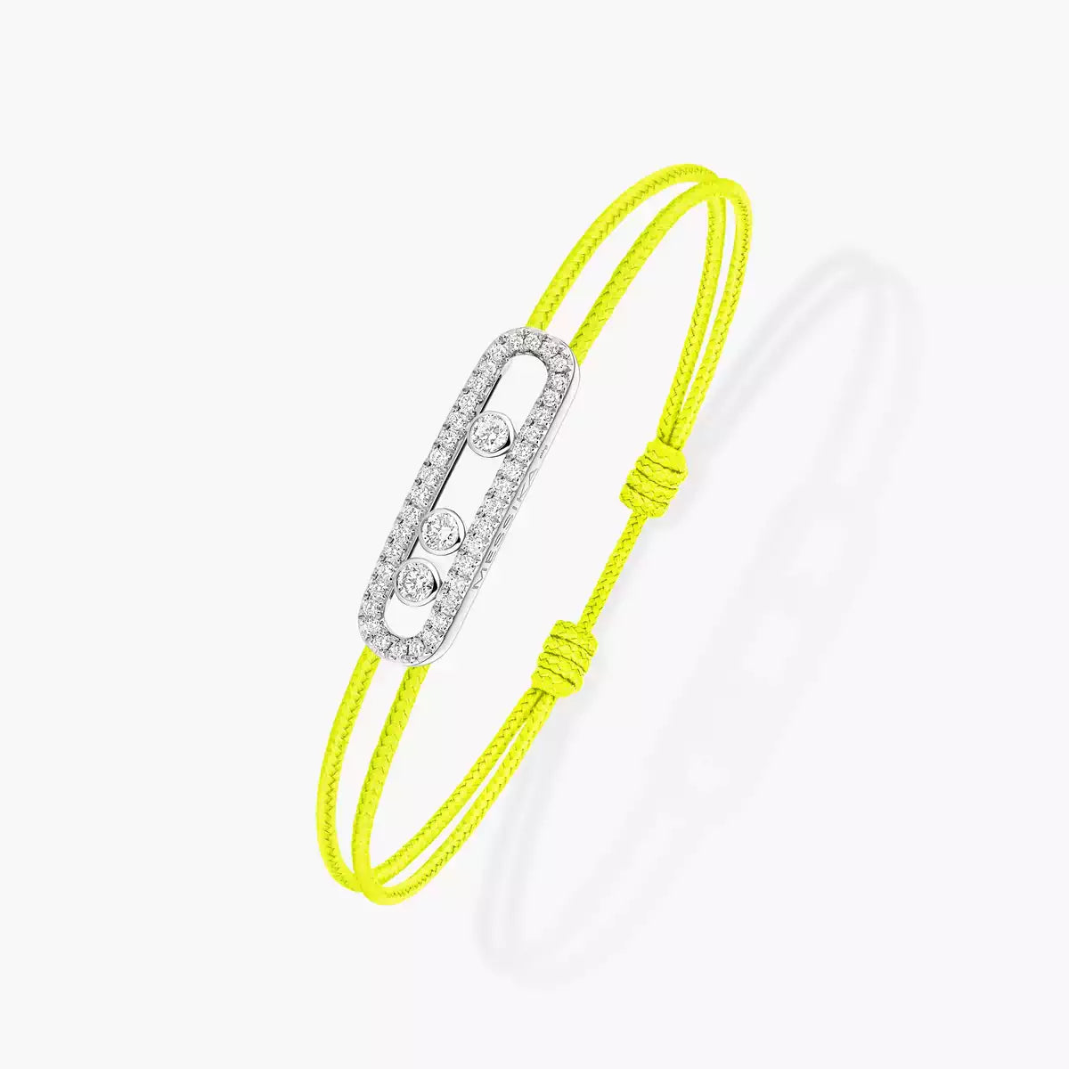 [Loco ]Messika Care(s) pink cord pavé bracelet