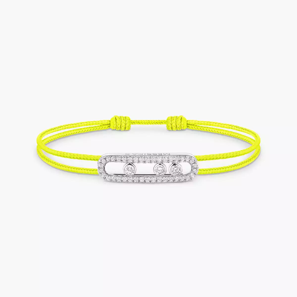 [Loco ]Messika Care(s) pink cord pavé bracelet