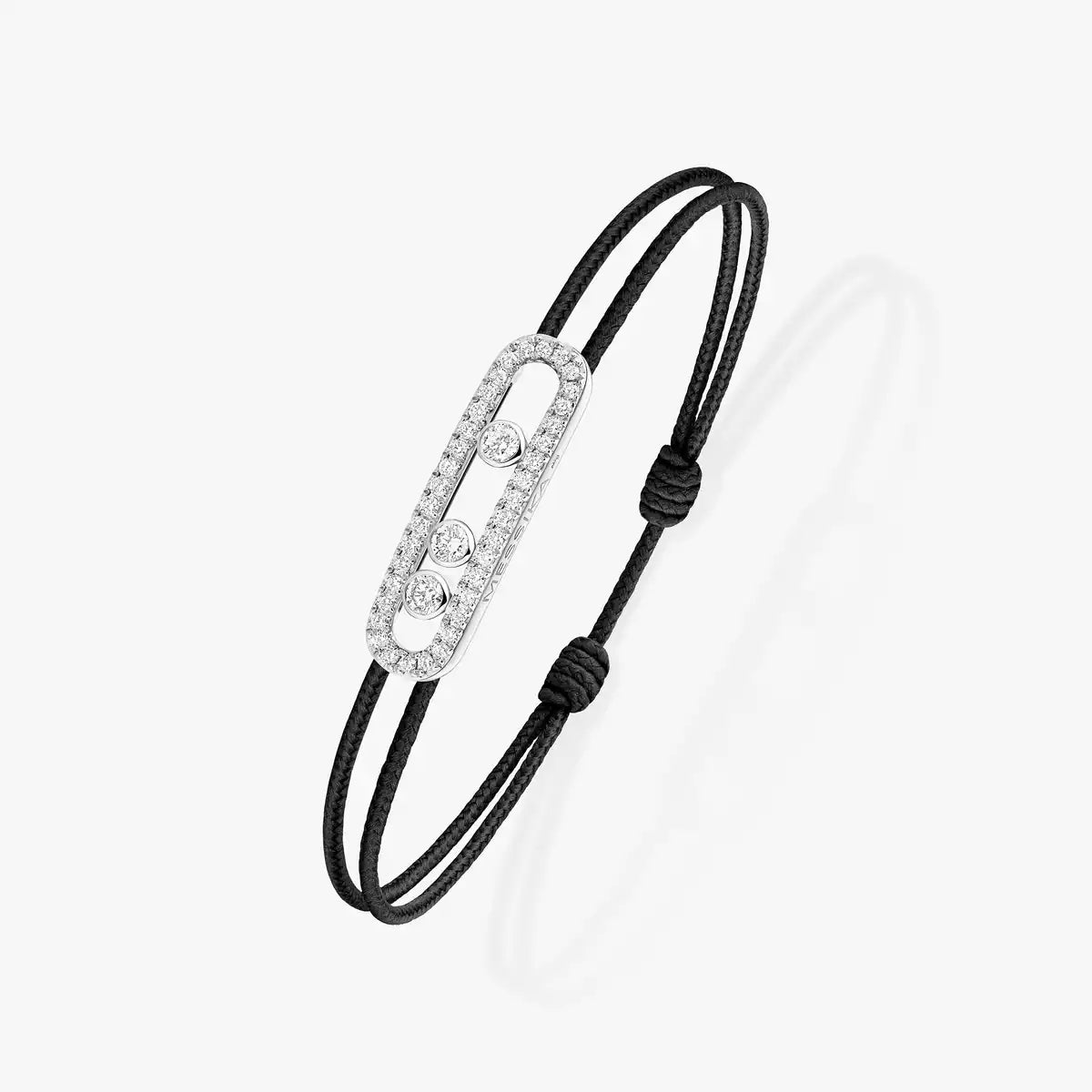 [Loco ]Messika Care(s) pink cord pavé bracelet