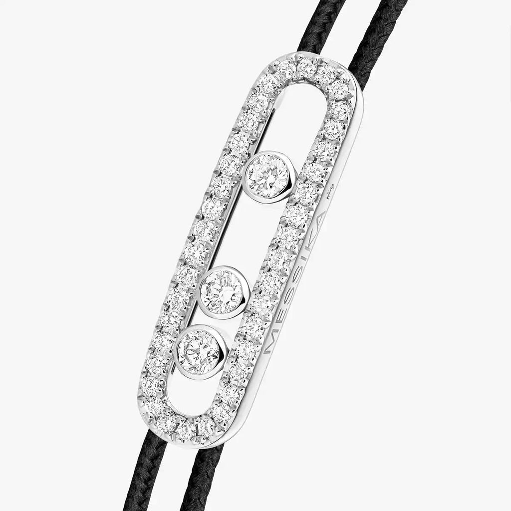 [Loco ]Messika Care(s) pink cord pavé bracelet