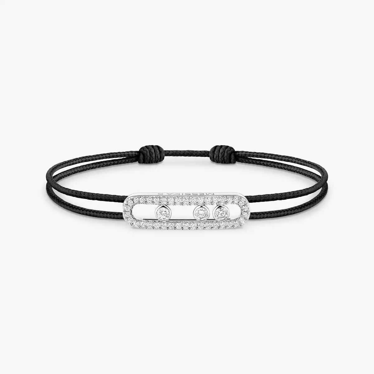 [Loco ]Messika Care(s) pink cord pavé bracelet