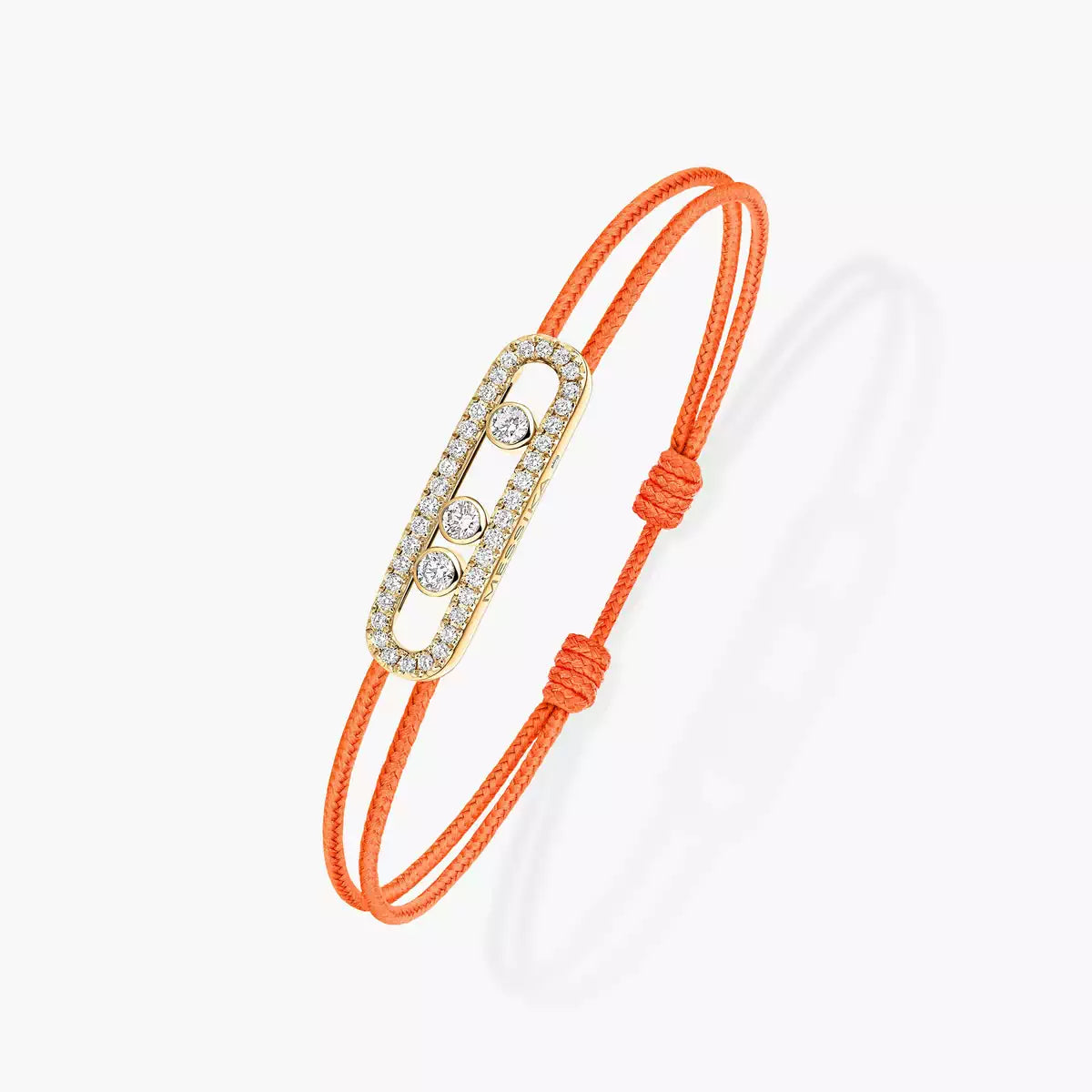 [Loco ]Messika Care(s) pink cord pavé bracelet