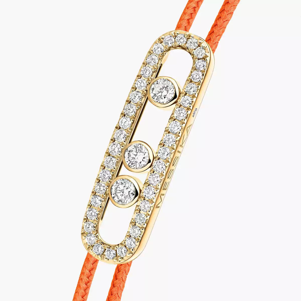 [Loco ]Messika Care(s) pink cord pavé bracelet
