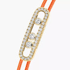 [Loco ]Messika Care(s) pink cord pavé bracelet
