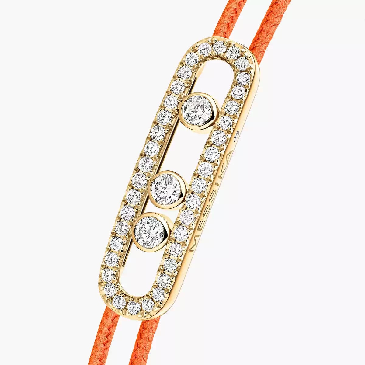 [Loco ]Messika Care(s) pink cord pavé bracelet