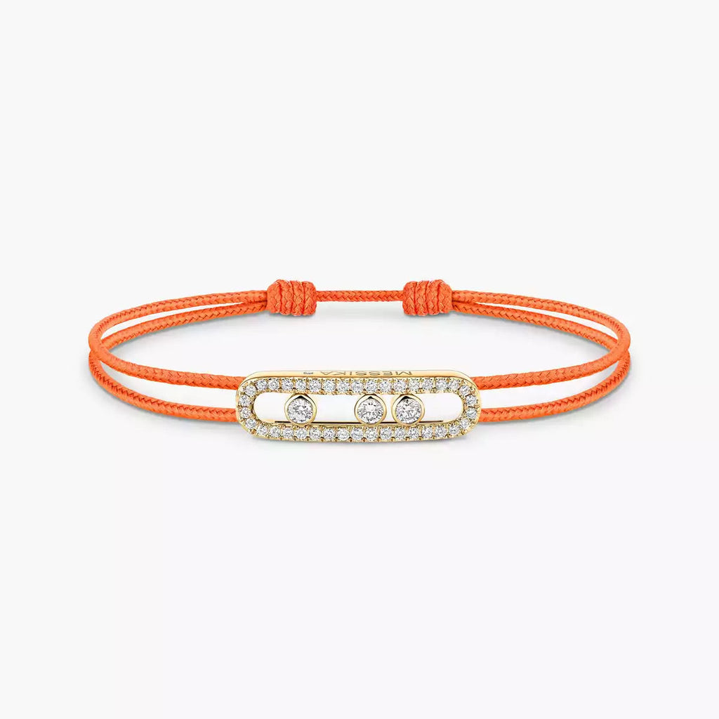 [Loco ]Messika Care(s) pink cord pavé bracelet