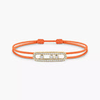 [Loco ]Messika Care(s) pink cord pavé bracelet