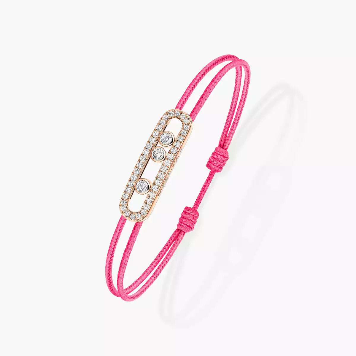 [Loco ]Messika Care(s) pink cord pavé bracelet