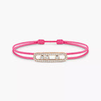 [Loco ]Messika Care(s) pink cord pavé bracelet