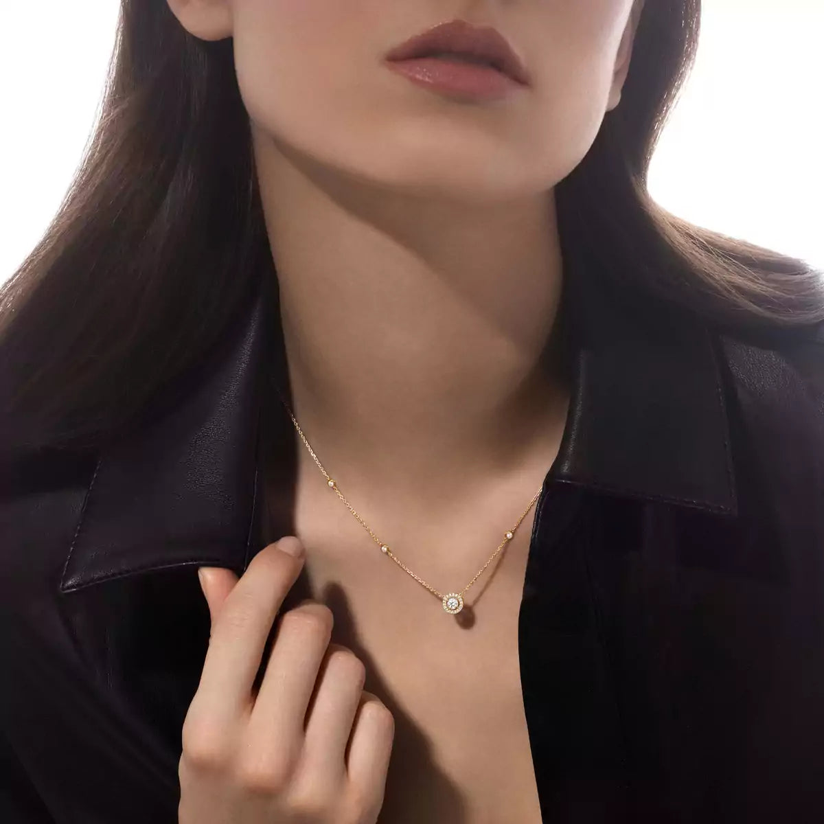 [Loco ]Diamond Necklace 0,20ct Brilliant Shape Joy