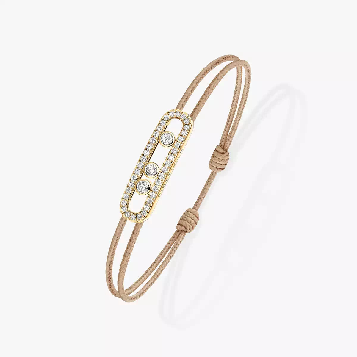 [Loco ]Messika Care(s) pink cord pavé bracelet