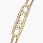 [Loco ]Messika Care(s) pink cord pavé bracelet