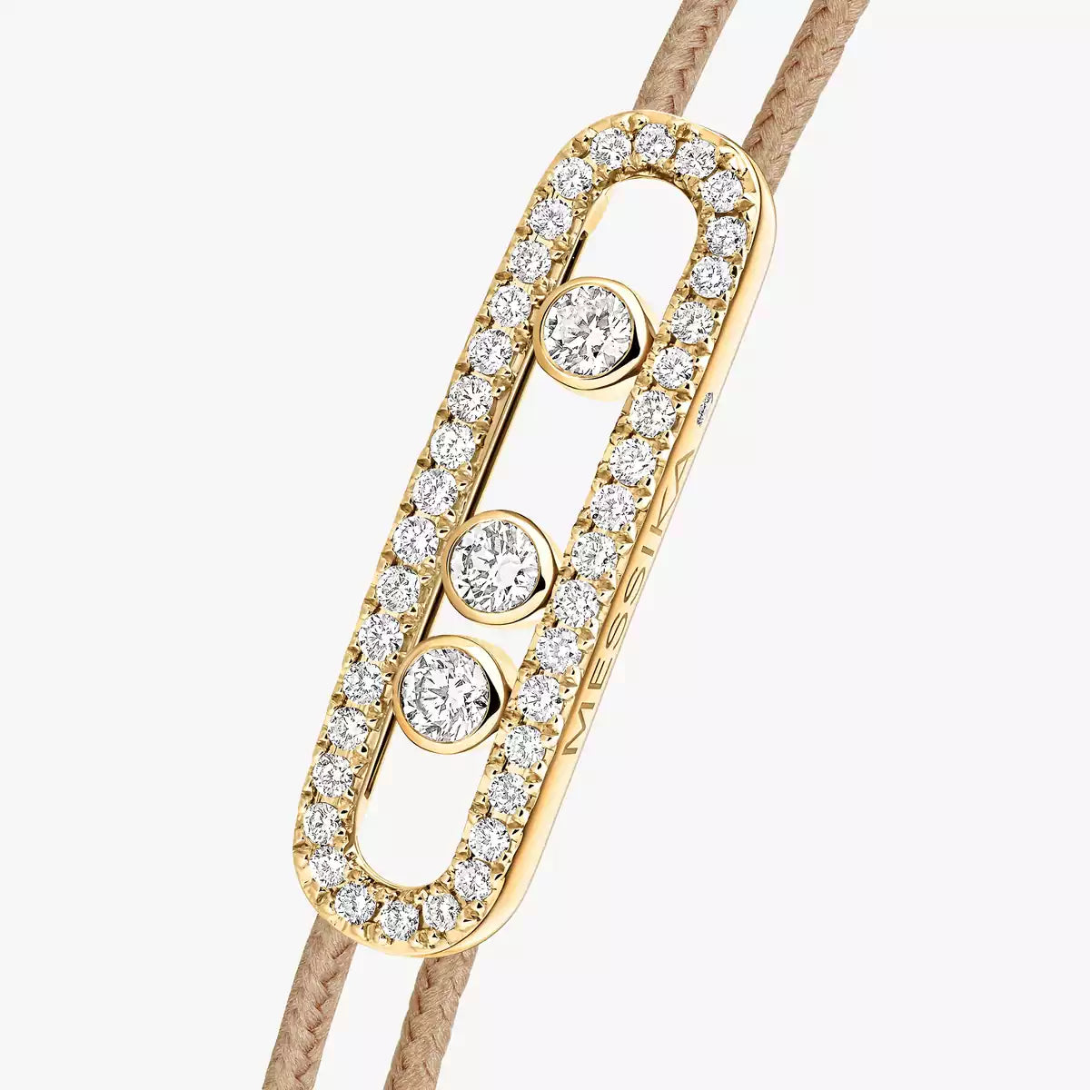 [Loco ]Messika Care(s) pink cord pavé bracelet