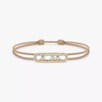 [Loco ]Messika Care(s) pink cord pavé bracelet