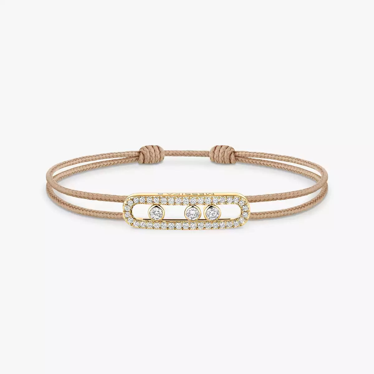 [Loco ]Messika Care(s) pink cord pavé bracelet