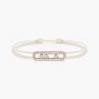 [Loco ]Messika Care(s) pink cord pavé bracelet