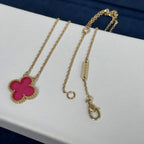 [Loco] NEW CLOVER 15MM PINK ENAMEL NECKLACE