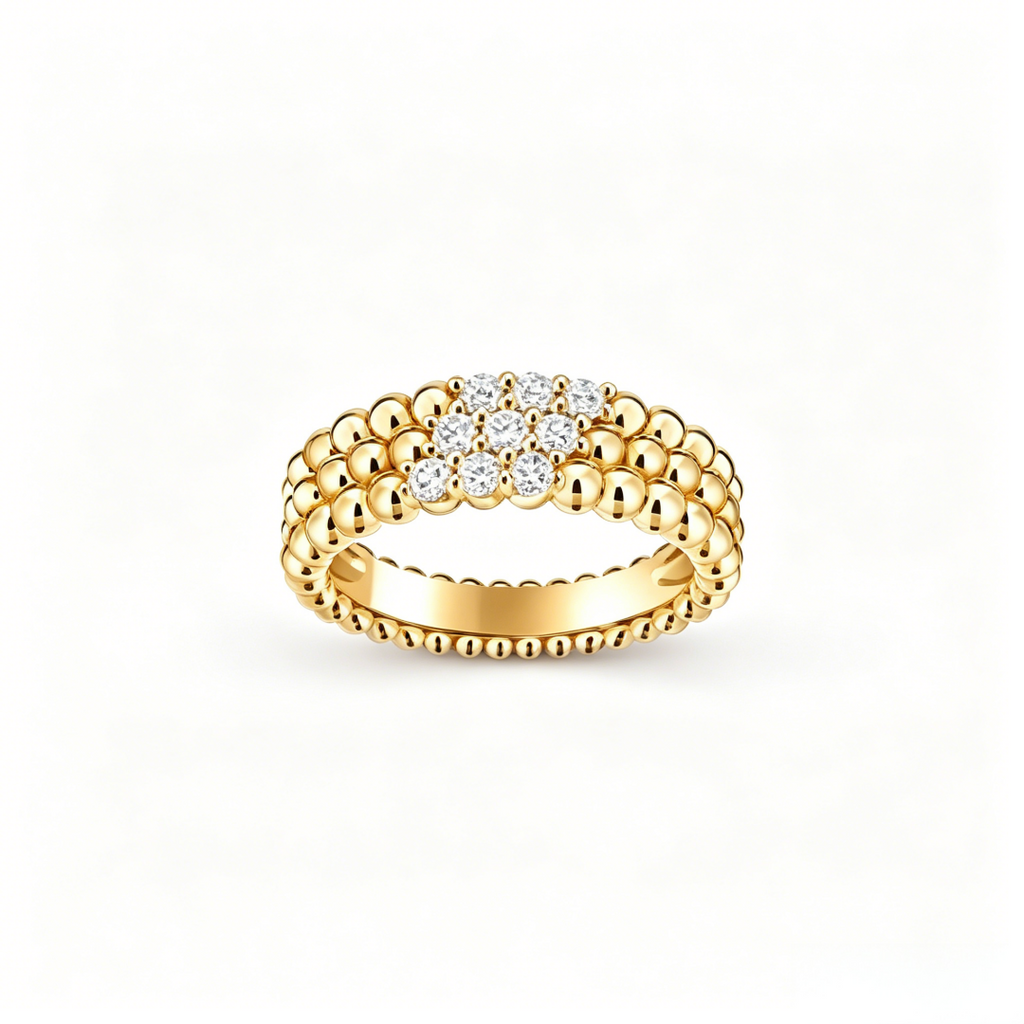 [Loco JURI] THREE-ROW DIAMOND RING