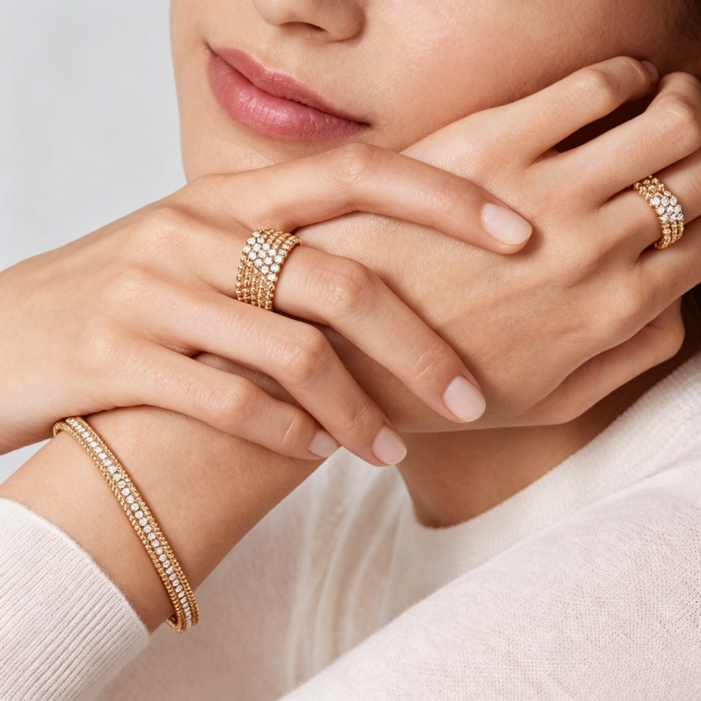 [Loco JURI] THREE-ROW DIAMOND RING