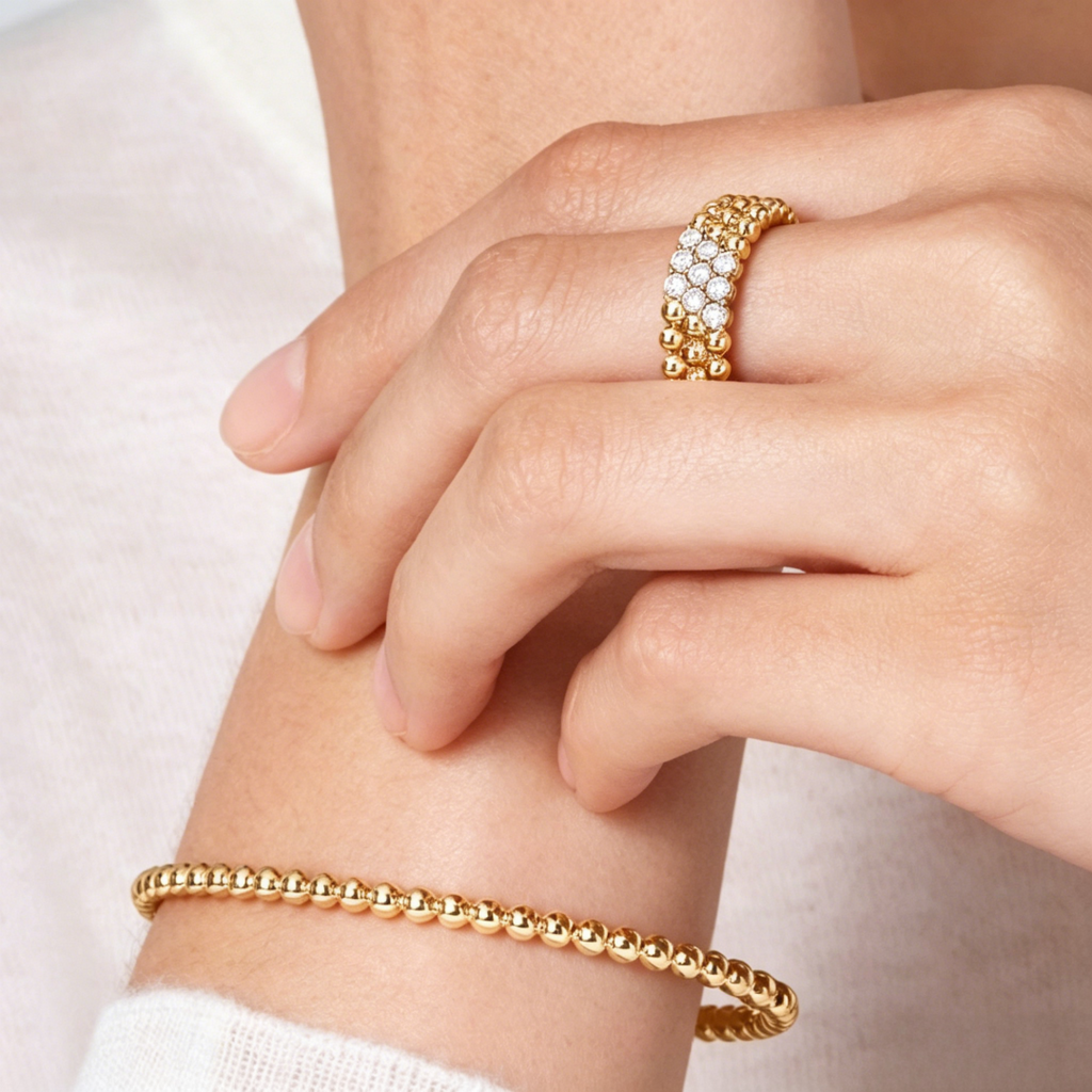 [Loco JURI] THREE-ROW DIAMOND RING