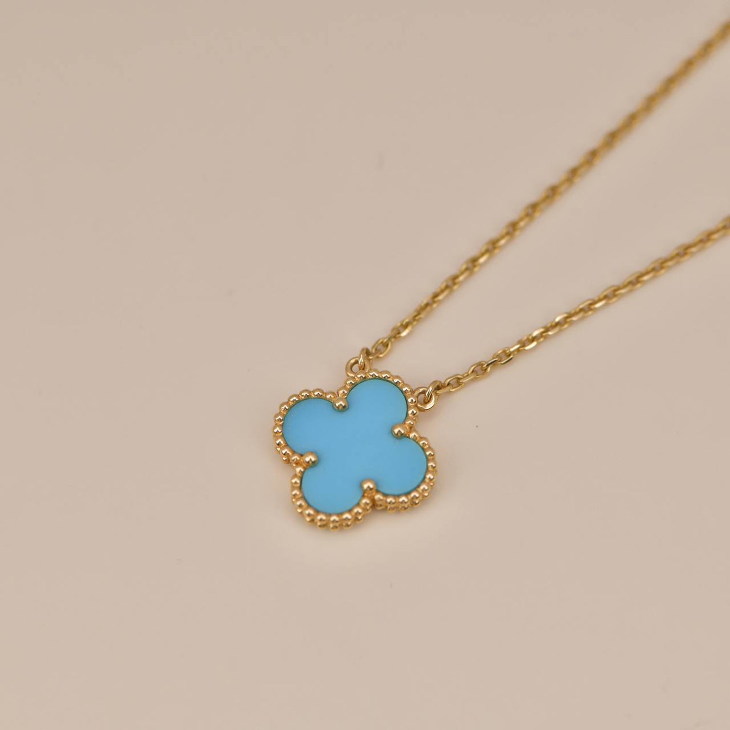 ¡®Loco¡¯CLOVER 15MM VINTAGE TURQUOISE NECKLACE