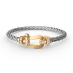 ¡®Loco¡¯FORCE LARGE HORSESHOE HALF DIAMOND BRACELET GOLD