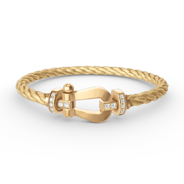 ¡®Loco¡¯FORCE LARGE HORSESHOE HALF DIAMOND BRACELET GOLD