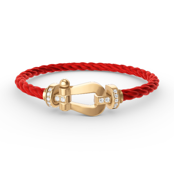 ¡®Loco¡¯FORCE LARGE HORSESHOE HALF DIAMOND BRACELET GOLD
