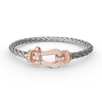 ¡®Loco¡¯FORCE LARGE HORSESHOE FULL DIAMOND BRACELET ROSE GOLD