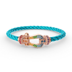 ¡®Loco¡¯FORCE LARGE HORSESHOE  COLORED DIAMOND BRACELET ROSE GOLD