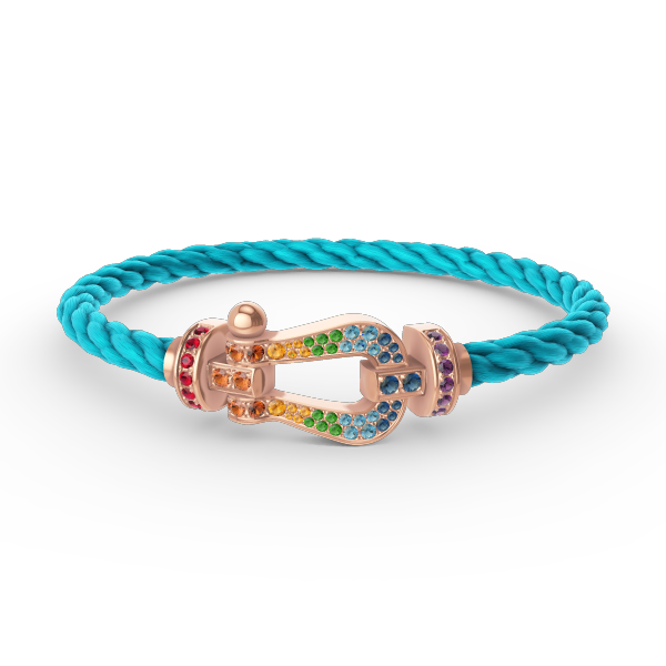¡®Loco¡¯FORCE LARGE HORSESHOE  COLORED DIAMOND BRACELET ROSE GOLD