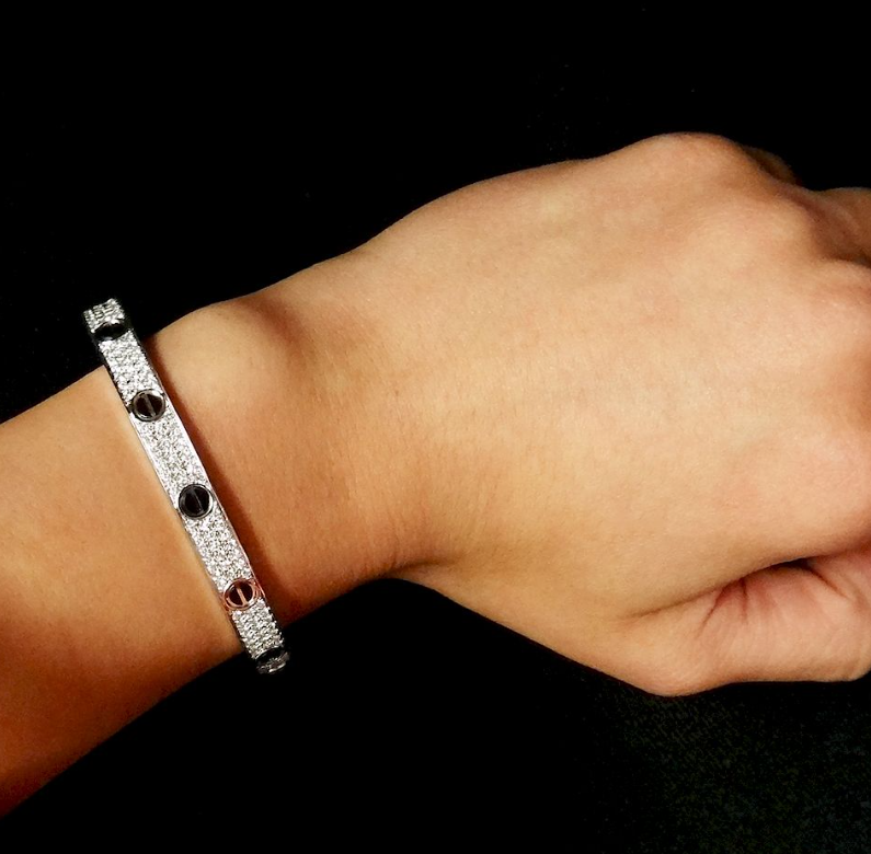 ¡®Loco¡¯LOVE BRACELET 6.1MM DIAMOND-PAVED CERAMIC