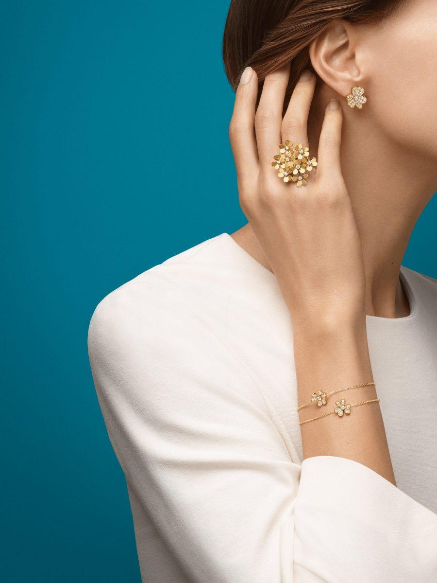 ¡®Loco¡¯FRIVOLE GOLD FLOWER DIAMOND EARRINGS