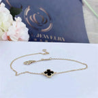 ¡®Loco¡¯CLOVER ONYX SINGLE FLOWER BRACELET