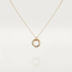 ¡®Loco¡¯TRINITY NECKLACE SILVER GOLD PINK GOLD DIAMONDS