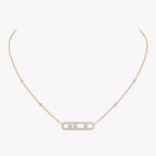 [Loco ] Move Pave_ Rose Gold Diamond Necklace